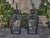 Mid 20th Century English Country House Iron Lanterns with Glass Panels, Unwired - a Pair For Sale - Image 4 of 8