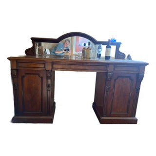 19th C. English Mahogany Bar Cabinet Sideboard by James Winter & Sons London For Sale