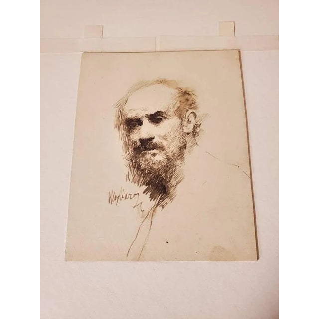 Italian School Vincenzo Migliaro Drawing on Paper For Sale In Dallas - Image 6 of 8