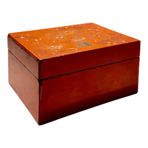 Early 19th Century Red Chinese Garden Scene Lacquer Box
