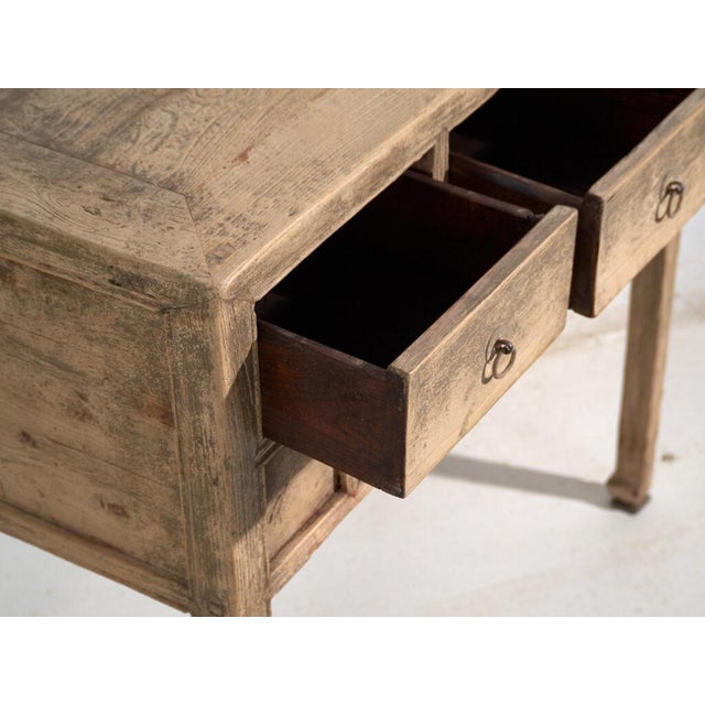 Antique Chinese Shandong Qing Dynasty Console Table in Fir For Sale - Image 5 of 11