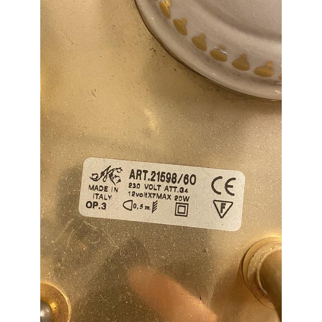 Gold Porcelain Chandeliers by Giulia Mangani, 2000, Set of 2 For Sale - Image 8 of 18