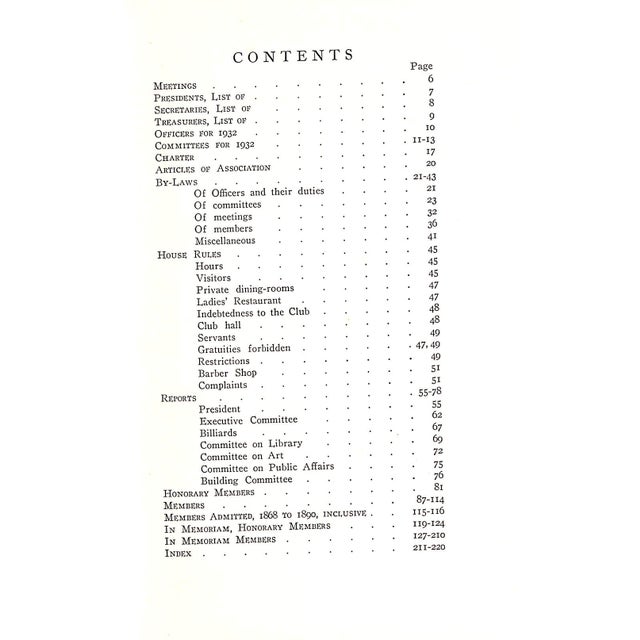 [220] pp. House 1932 8 1/4" x 5 1/2 The Union League Club is a private social club in New York City that was founded in...