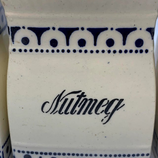 1920s Vintage German Porcelain Spice Jars - Set of 5 For Sale - Image 5 of 10