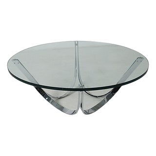 Steel and Glass Coffee Table by Werner Lindner for Bacher, 1970s For Sale