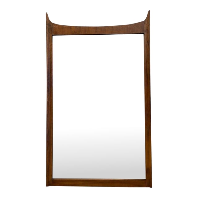 Vintage Mid-Century Modern Walnut Dresser Mirror. For Sale