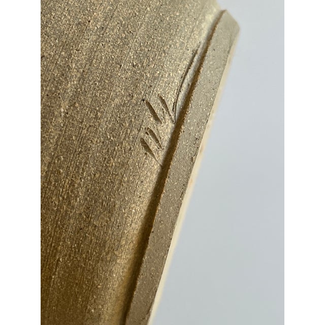 Handmade Tan and Brown Pottery Vase For Sale In Raleigh - Image 6 of 6