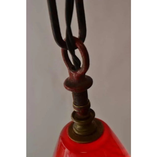 Venini Italian Art Glass Pendant Chandelier Attributed to Venini For Sale - Image 4 of 5