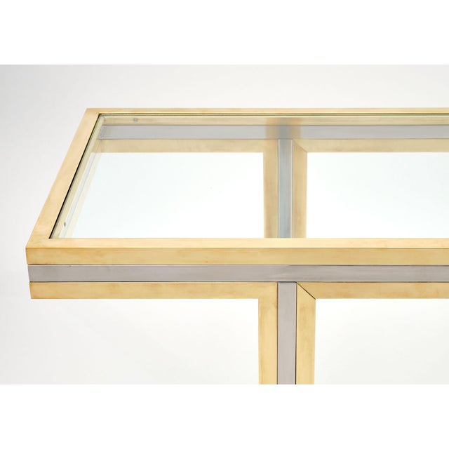 Silver 1970s Romeo Rega Signed Console Table For Sale - Image 8 of 10
