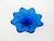 Glass Vintage Danish Cobalt Flower Bowl, 1970s For Sale - Image 7 of 8