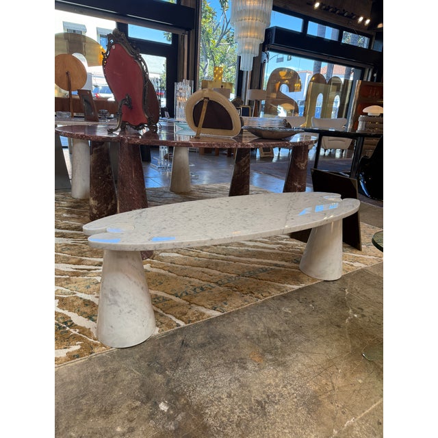 Angelo Mangiarotti “Eros” White Marble Coffee Table, Italy, 1970s For Sale In Los Angeles - Image 6 of 10