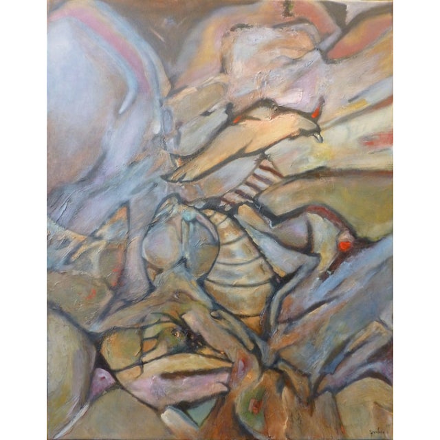 "Parakeet" Oil and Acrylic Painting by Scott Spencer For Sale In Los Angeles - Image 6 of 6