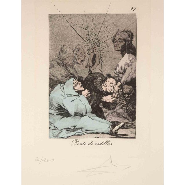 Ponte de Rodillas, 21/200, 1977, Etching, Framed For Sale - Image 4 of 4