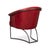 Red Leather Tub Chair For Sale - Image 4 of 11