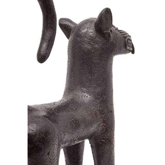 1940s Benin Artist, Pair of Royal Leopards, 1800s, Bronze For Sale - Image 5 of 13