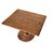 Brown 1960s Solid Walnut Swiveling Pedestal Side Table For Sale - Image 8 of 8