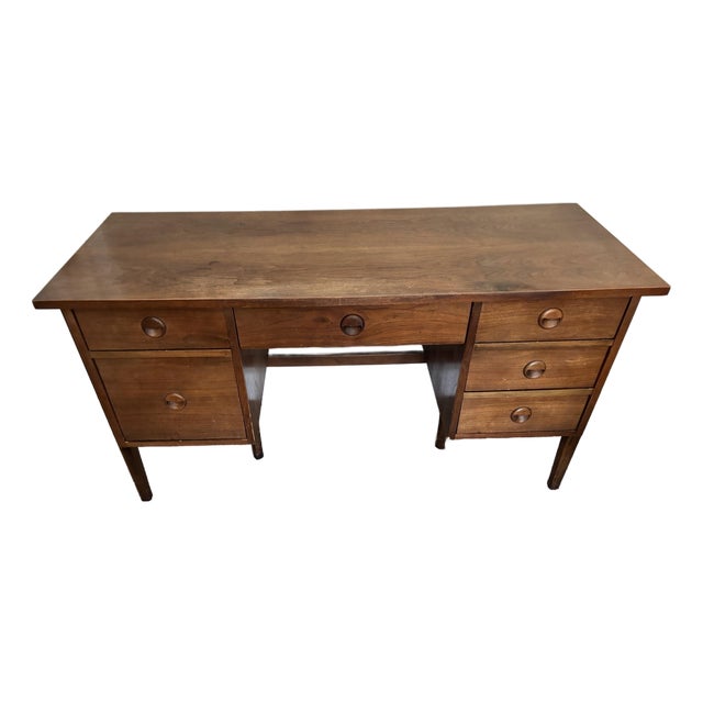Mid-Century Modern Executive Writing Desk by Stanley Furniture For Sale