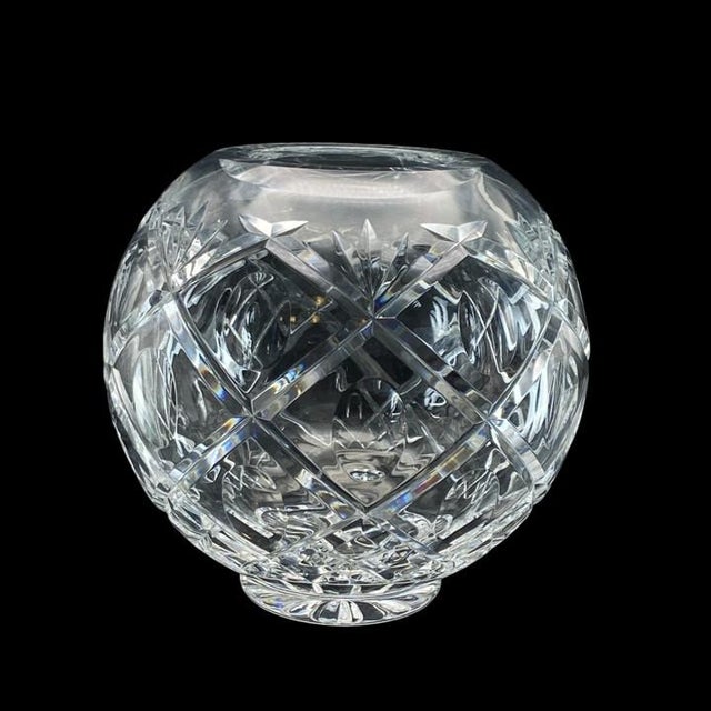 Late 20th Century Waterford Crystal “Rossan” 8-Inch Rose Bowl (With Original Box and Packing Tissue) Vintage For Sale - Image 5 of 18