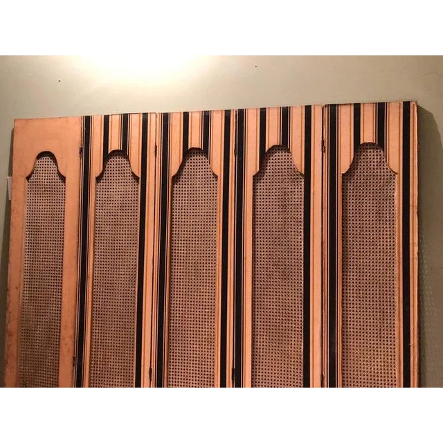 1950s French Five-Paneled Gilt Folding Screen For Sale - Image 10 of 13