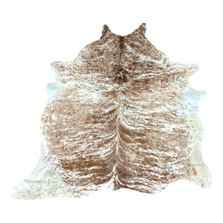 Natural Brazilian Cowhide Light Brindle Rug For Sale