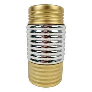 Vintage German Glass and Aluminum Thermos, 1950s For Sale