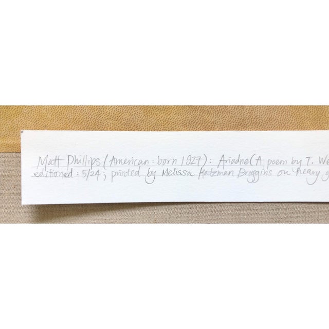 Matt Phillips, Ariadne, Poem, Mixed Media Abstract Modernist Colorful Collage Lithograph Print, 1987 For Sale - Image 12 of 14