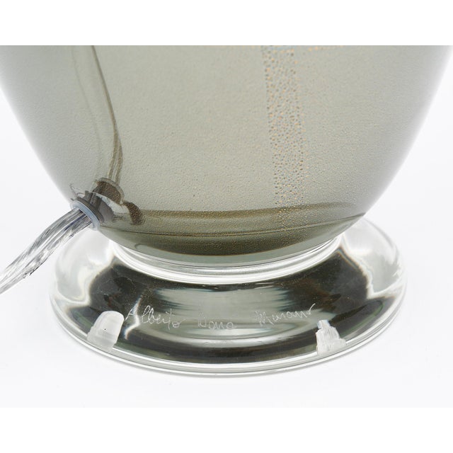 2020s Murano Glass Gray and Avventurina Lamps For Sale - Image 5 of 9