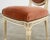 Salmon Set of Six French Louis XVI Style Painted Dining Chairs With Mohair For Sale - Image 8 of 12