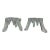 Pair of Early 21st Century Clear Blenko Glass Candlesticks in Icy Tripod Style For Sale