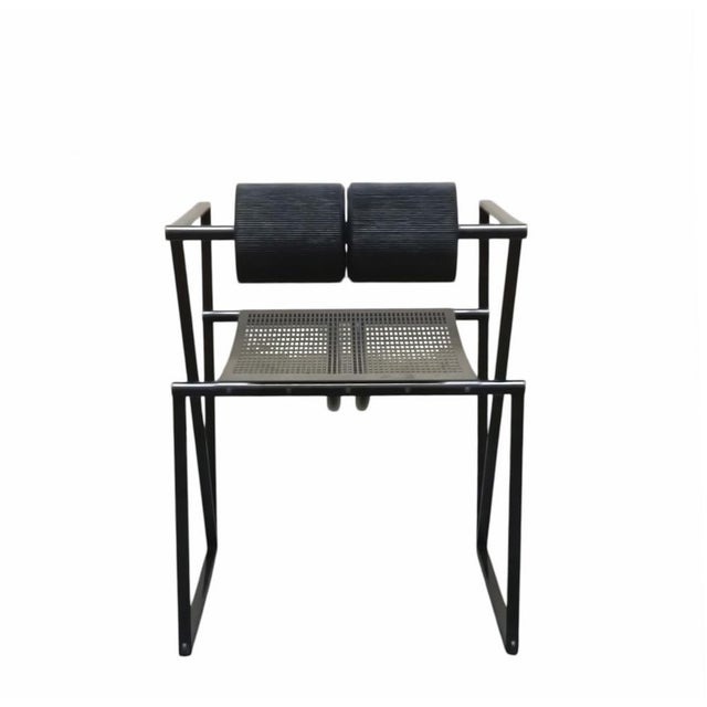 1980s Seconda 602 Black Metal Chair by Mario Botta for Alias, Italy, 1980s For Sale - Image 5 of 8