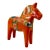 1950s Vintage Gustavia Boho Chic Swedish Hand-Carved Wood Dala Horse For Sale