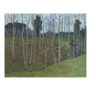 1960s Impressionism Forest Oil Painting, Ukrainian Art, 1966 46,5-60