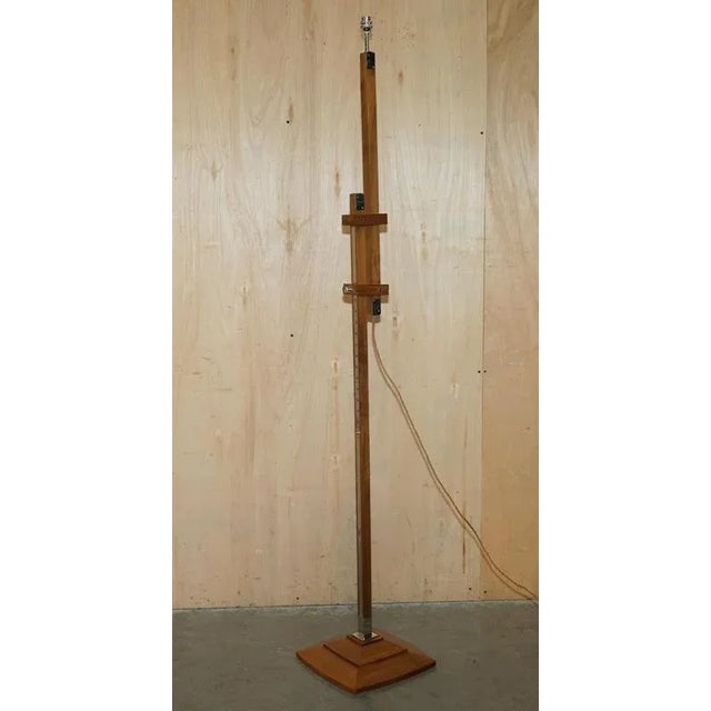 Height-Adjustable Floor Lamp with Chrome Fittings by David Linley For Sale - Image 10 of 13
