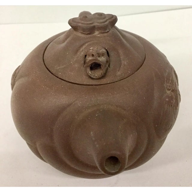 1970s Vintage Chinese Clay Teapot For Sale - Image 5 of 12