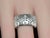 Metal Authentic Roberto Coin Granada Natural 0.32Ct Diamond 18k White Gold Wide Band Ring, Size 6.5 For Sale - Image 7 of 16