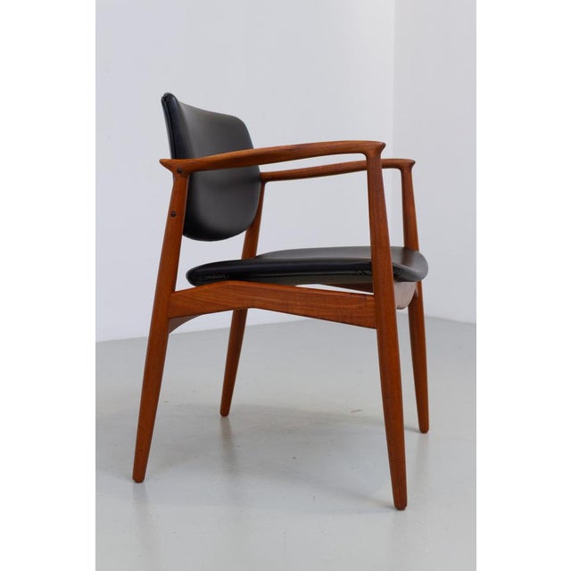 1960s Danish Teak Captains Chair by Erik Buch for Ørum, 1960s For Sale - Image 5 of 18