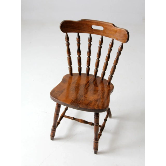 Wood Vintage Wood Pub Style Chair For Sale - Image 7 of 13
