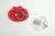 Abstract 1990s Norman Mercer Lucite Flower Orb Red and Clear Paperweights Pair Of For Sale - Image 3 of 13