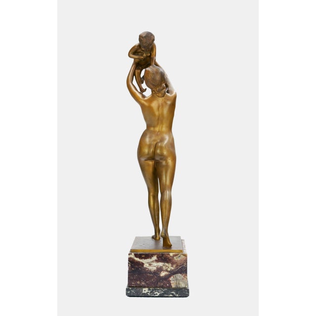 Metal Johannes Boese, Mother Happiness, 1910, Bronze For Sale - Image 7 of 12