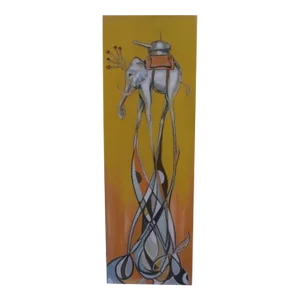 Contemporary Surrealist Abstract Elephant Painting by Jason Alexander Cruz
