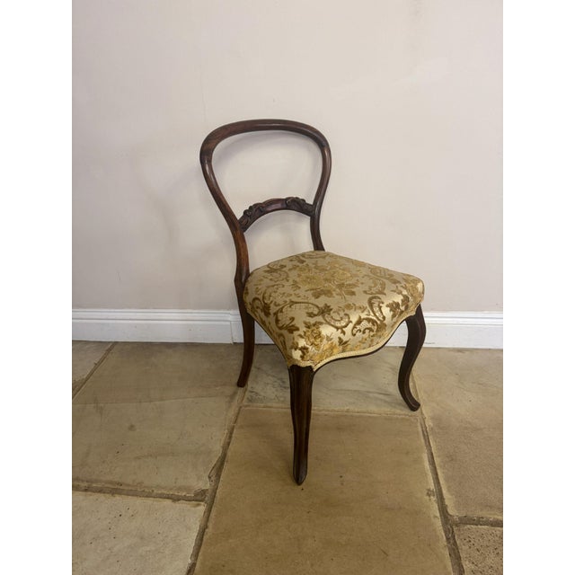 Antique Victorian Rosewood Dining Chairs, 1860, Set of 4 For Sale - Image 3 of 9