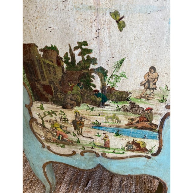 Italian Painted Commode With Artist Scenes - 18th C For Sale - Image 9 of 11