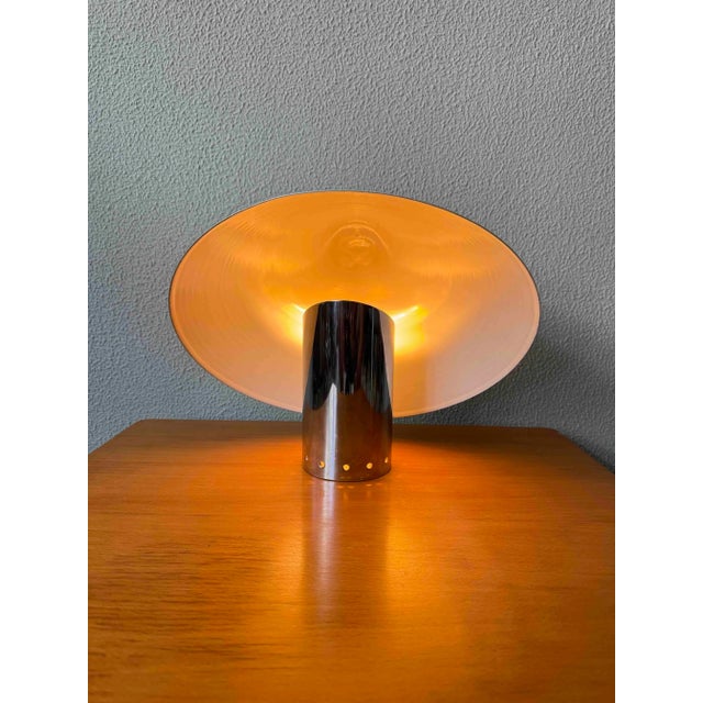 Chioccio White Aluminum & Chrome Table Lamp by Sergio Mazza for Quattrifolio, Italy, 1970s For Sale - Image 6 of 18