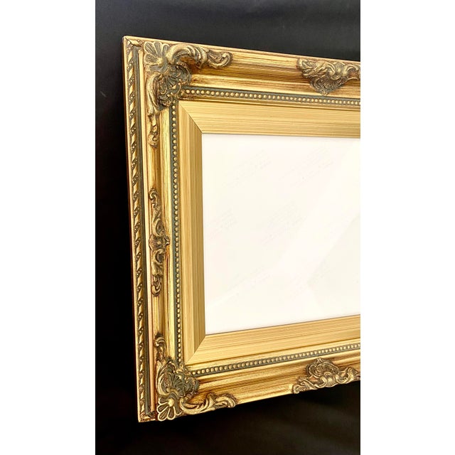 Wood Vintage Exquistely Elgant Ornate Gold Gilt Style Wood Picture Frame - Fits 8x10 For Sale - Image 7 of 17