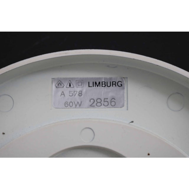 White Shell Wall Lamp in Opal Glass from Glashütte Limburg, 1970s For Sale - Image 8 of 11