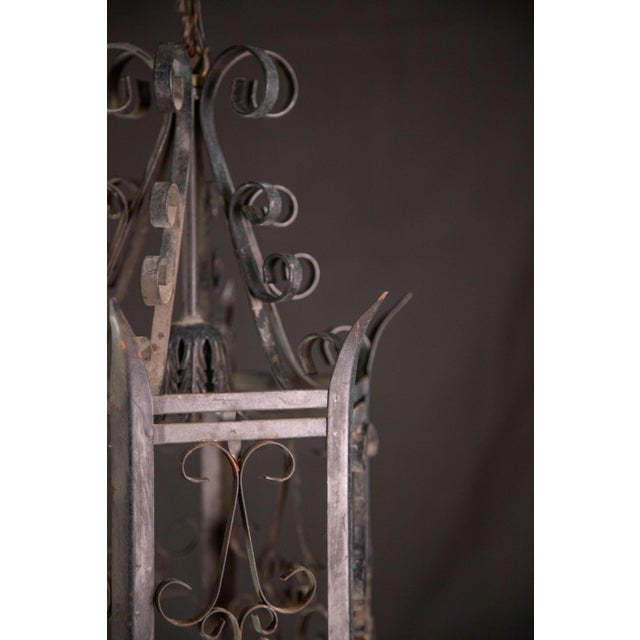 Italian Vintage Iron Outdoor Lantern, 1960s For Sale - Image 10 of 10