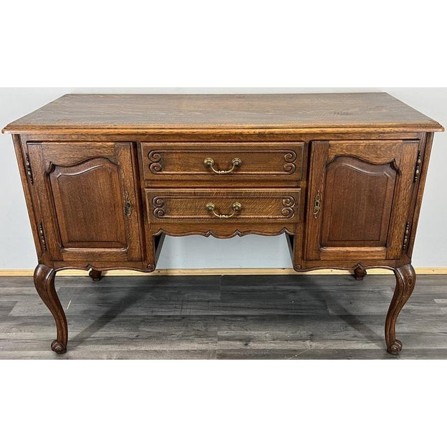 Vintage French Louis XVI Style Oak Cabinet For Sale - Image 12 of 12