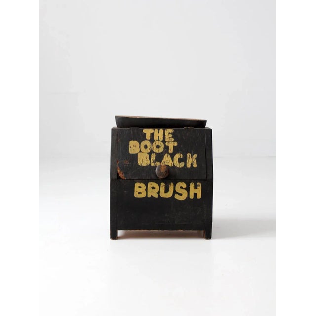 Black Antique Boot Shine Box For Sale - Image 8 of 8