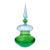 Vintage Murano Cenedese Da Ros Sommerso Green Blue Italian Art Glass Spike Top Spage Age Container Jar For Sale