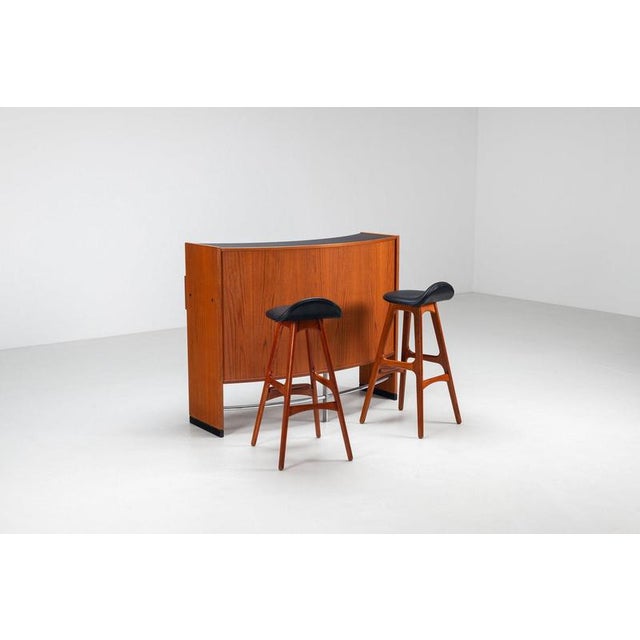 Metal Boomerang Dry Bar Set in Teak by Erik Buch for Dyrlund, Denmark, 1960, Set of 3 For Sale - Image 7 of 18